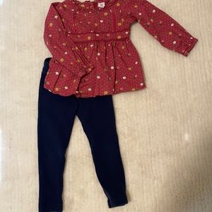 4 year outfit! Crewcuts leggings and Gap top.